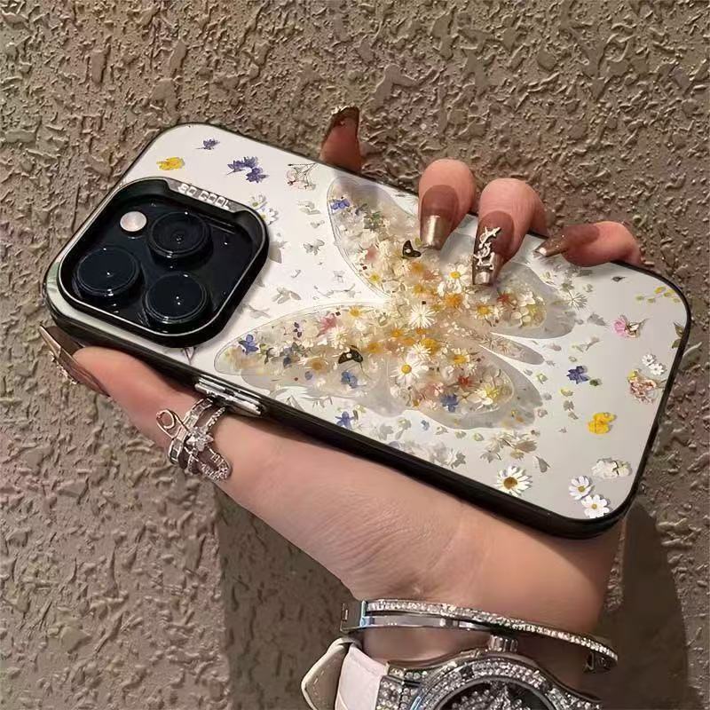 Artistic Floral Butterfly Apple Phone Case