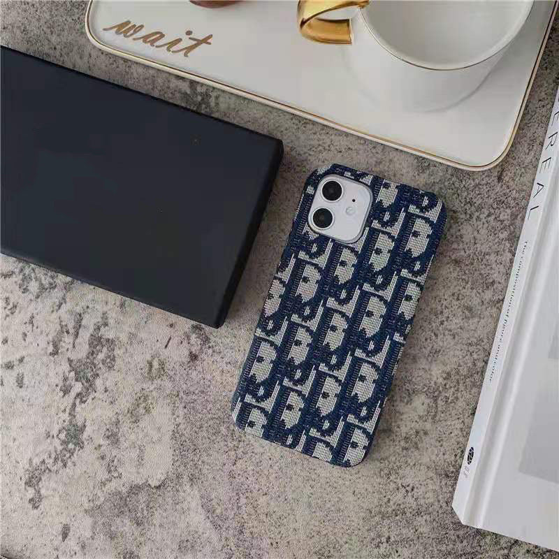 Fashion brand embroidered fabric iPhone case
