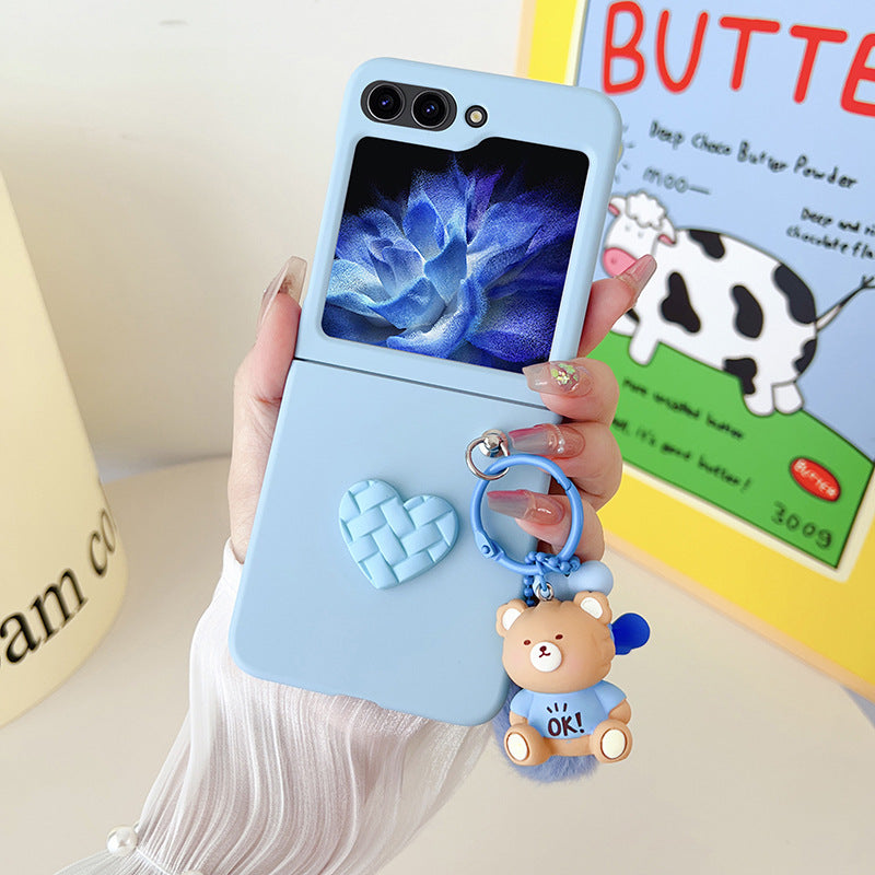 Diamond Heart Cartoon Samsung Z Flip Phone Case