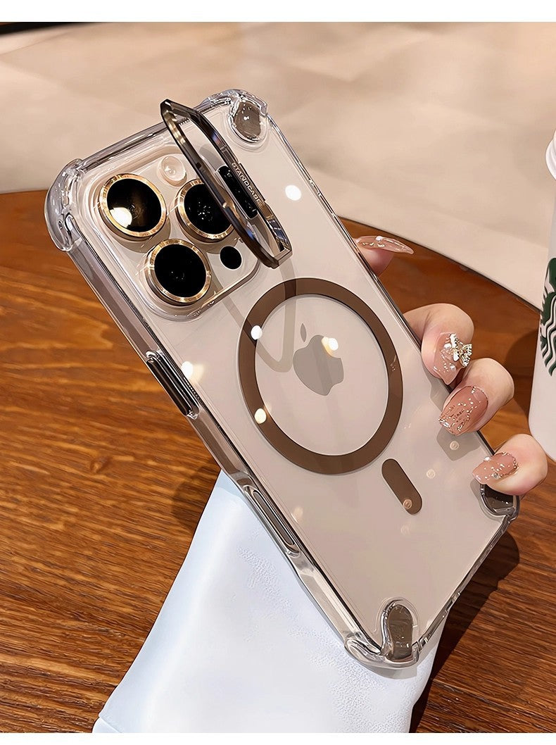 Hardware invisible lens holder magnetic iPhone case