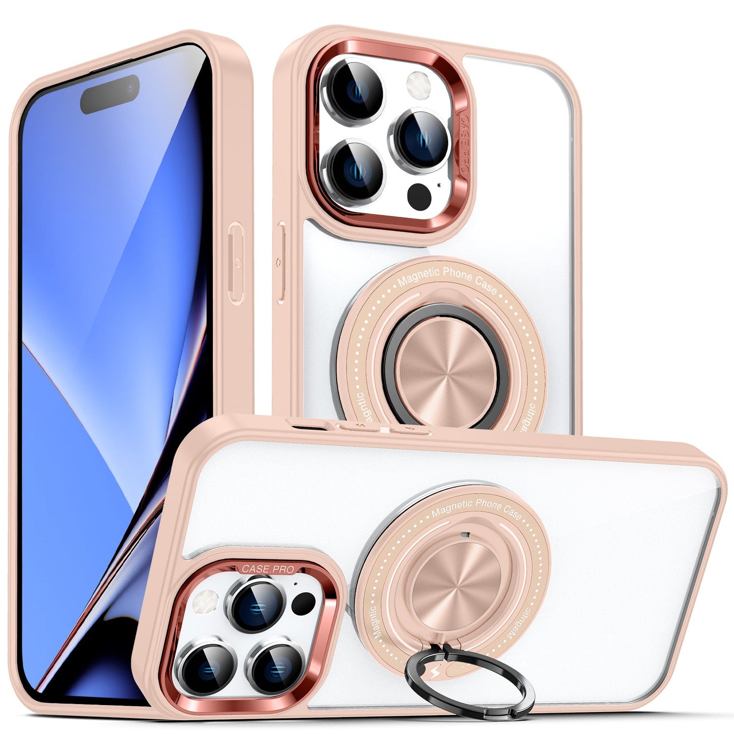 Rotating Ring Magnetic Bracket Apple Phone Case