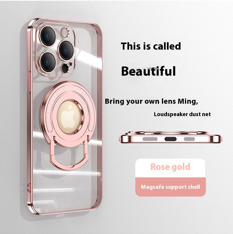 Magnetic pull rod bracket Apple phone case