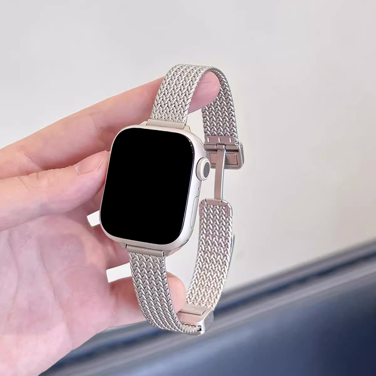 iwatch stainless steel metal mesh magnetic buckle strap