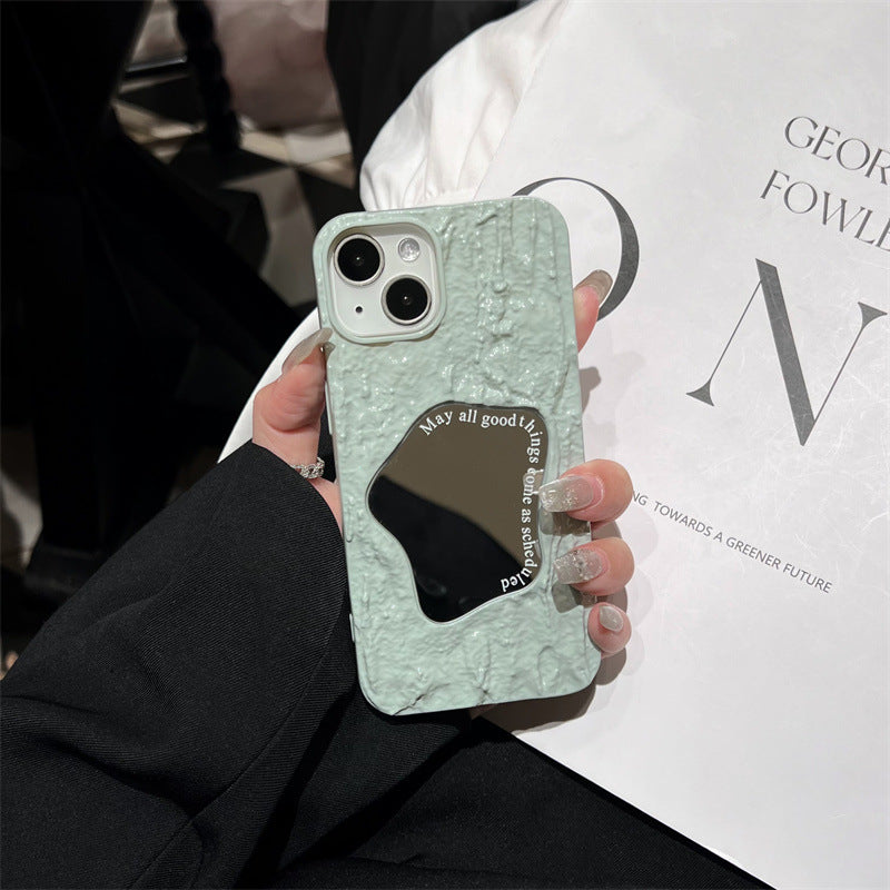 Sarung iPhone Cermin Corak Batu 3D