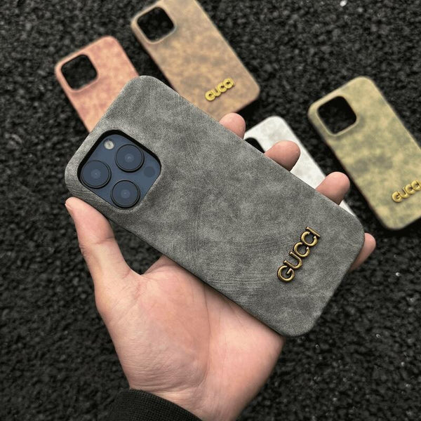 Fashion leather half-covered iPhone case