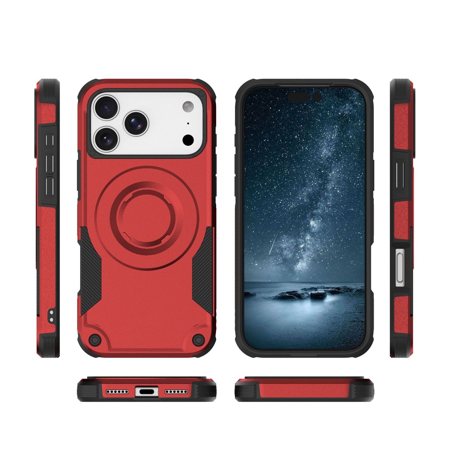 Four-corner anti-drop magnetic Apple phone case