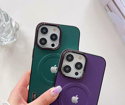 Starlight Plain Leather Magnetic Phone Case