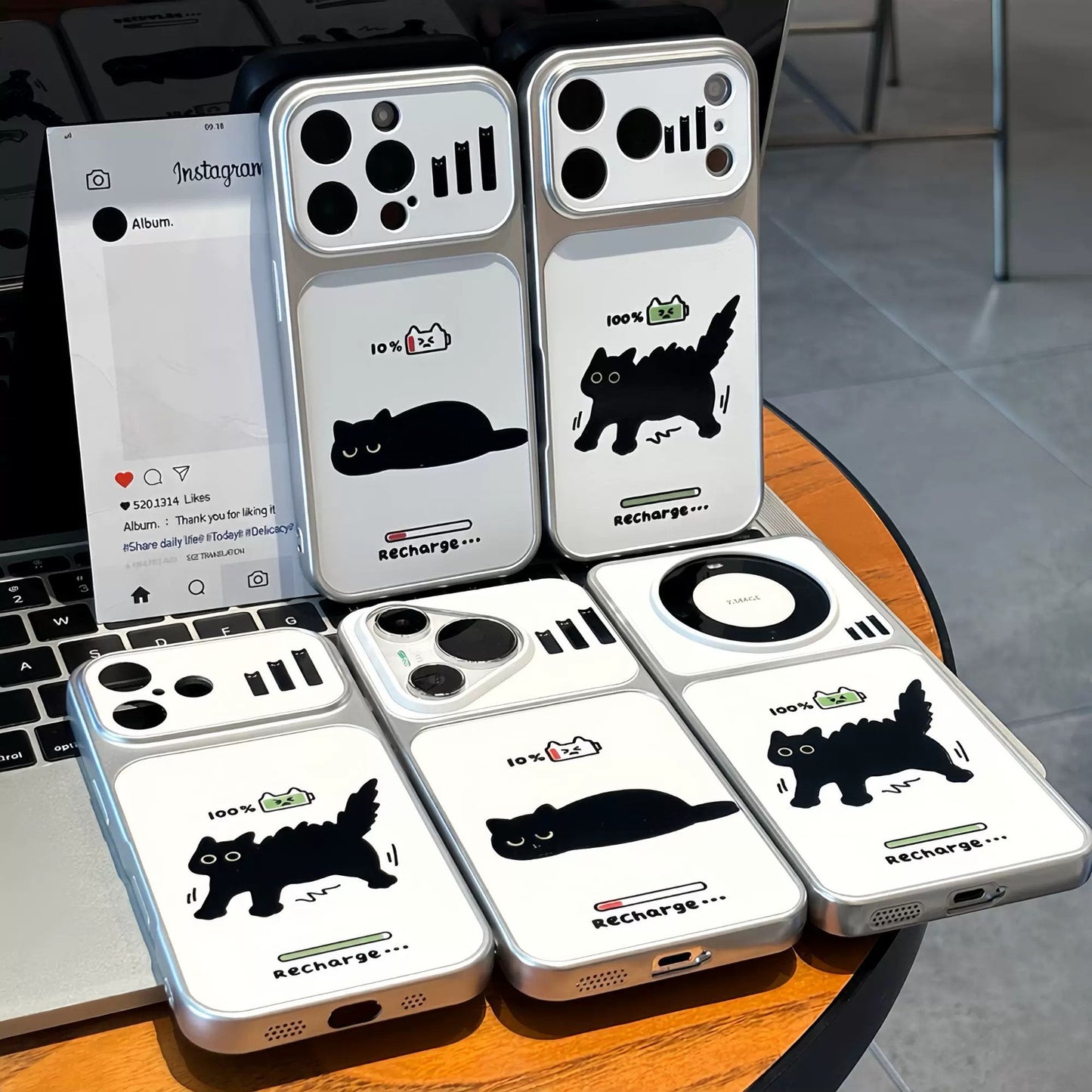 Battery Cat Apple Phone Case