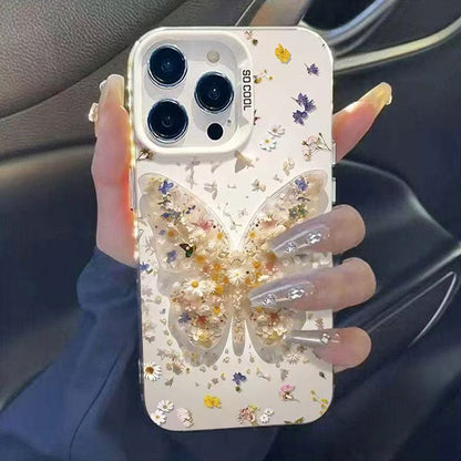 Artistic Floral Butterfly Apple Phone Case