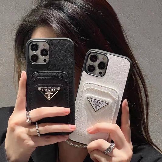 Fashionable Litchi Texture Card Insert iPhone Case