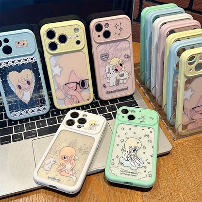 Cute Girl Large Window Apple Phone Case