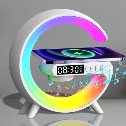 Wireless Charging Alarm Clock Ambient Light Multifunctional Stand