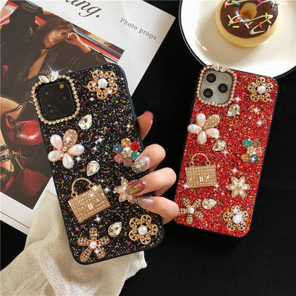 Fashion Glitter Flower iPhone Case