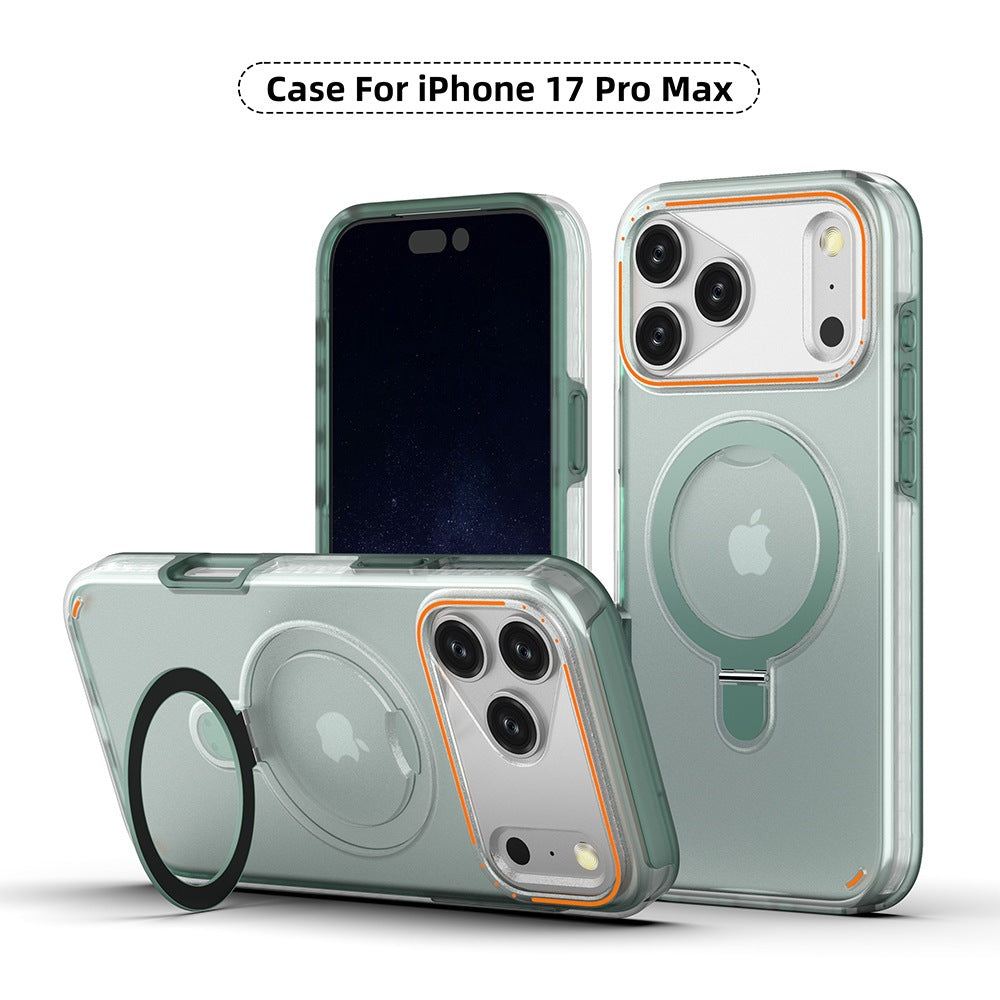 Frosted anti-drop magnetic stand Apple phone case
