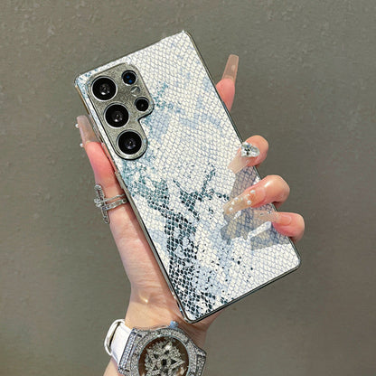 Snakeskin electroplating 2 in 1 Samsung mobile phone case