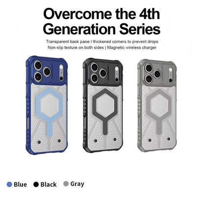 Transparent back panel anti-drop magnetic Apple phone case