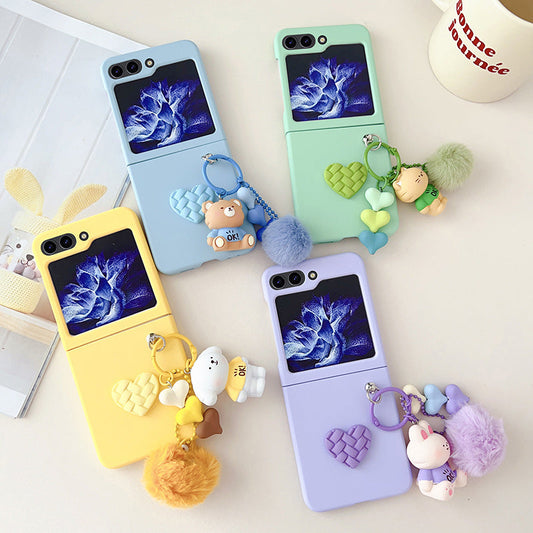 Diamond Heart Cartoon Samsung Z Flip Phone Case