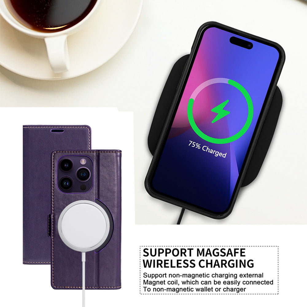 Leather Wallet Magnetic iPhone Case
