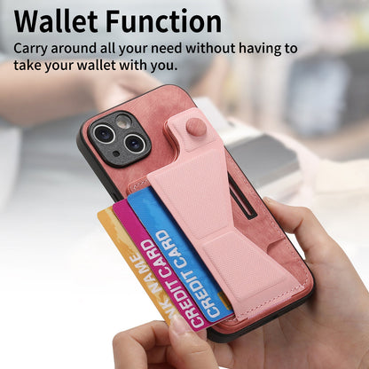 Leather Card Holder Stand iPhone Case