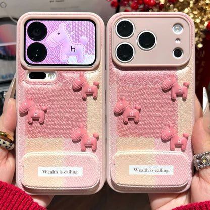 Pink Pony Mirror Stand Apple Phone Case