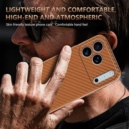 Electroplated shockproof carbon fiber textured Apple phone case