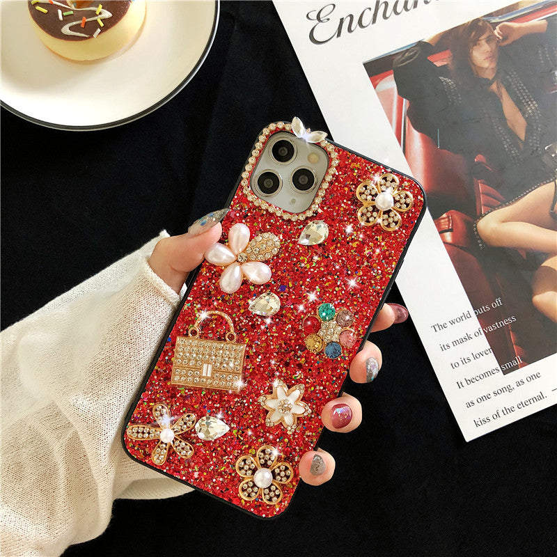 Fashion Glitter Flower iPhone Case