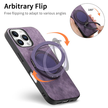 Round rotating magnetic ring iPhone case