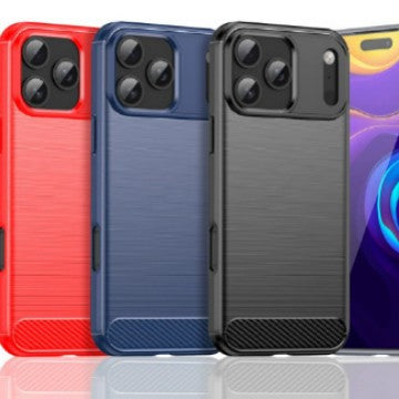Full-coverage shockproof brushed Apple phone case