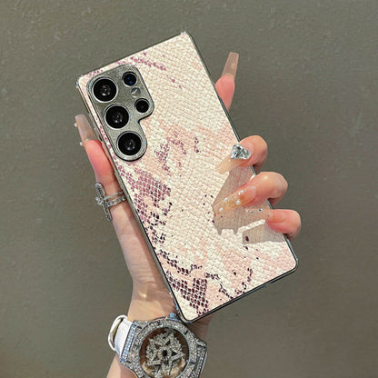 Snakeskin electroplating 2 in 1 Samsung mobile phone case