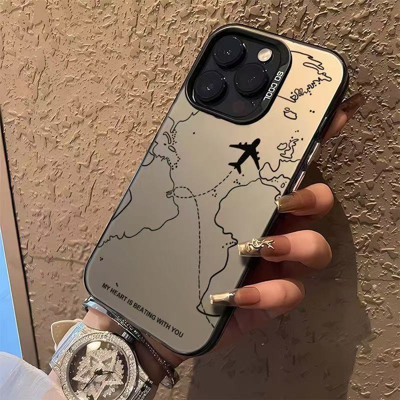 Flight map Apple phone case