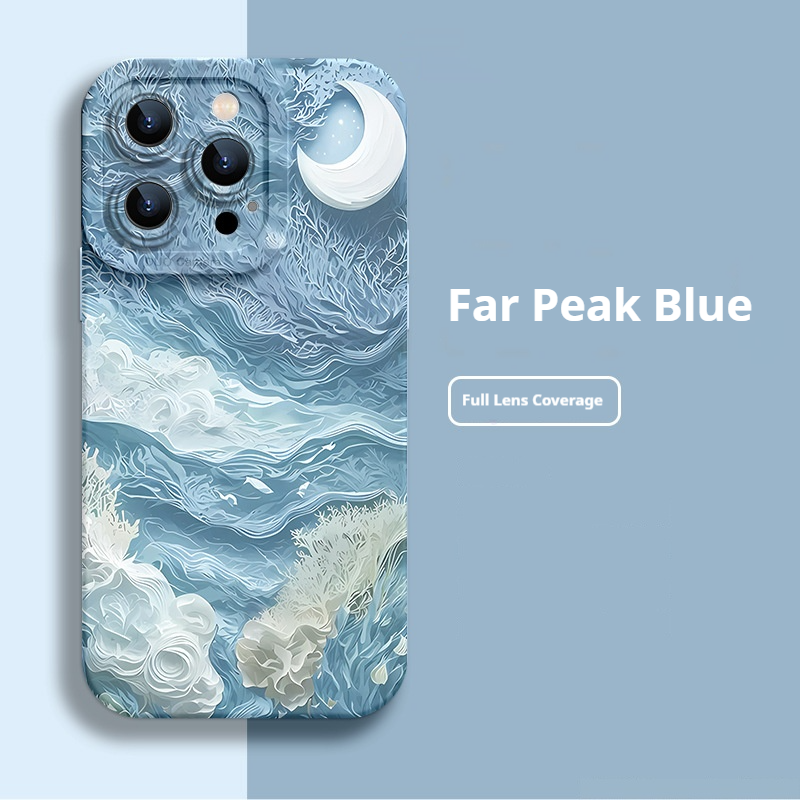 Oil painting cardboard moon Apple phone case