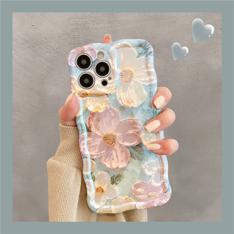 Fashion oil painting flower iPhone case