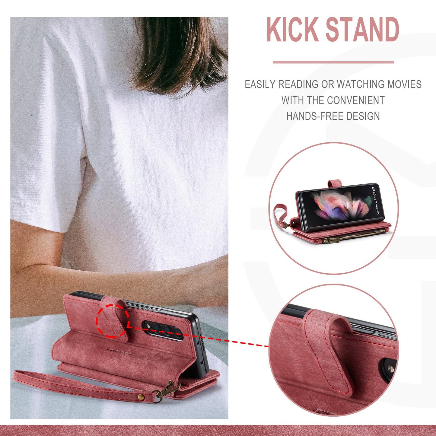 Luxury Collection 3-in-1 Multifunctional Wallet Style Samsung Mobile Phone Leather Case