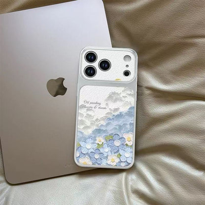 Oil painting flower lychee texture Apple phone case