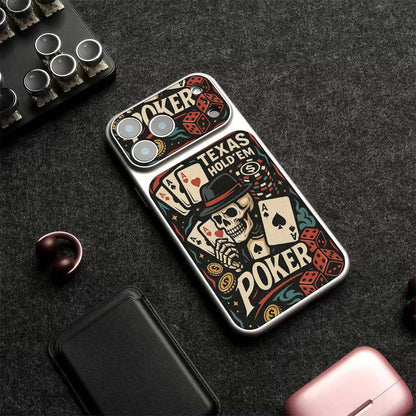 Playing card skull frosted Apple phone case