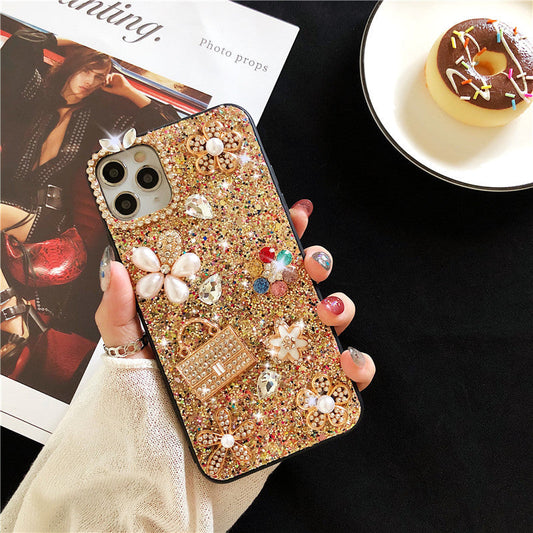 Fashion Glitter Flower iPhone Case