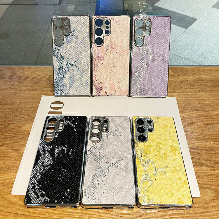Snakeskin electroplating 2 in 1 Samsung mobile phone case