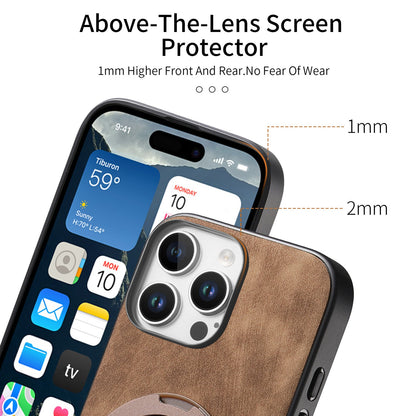 Round rotating magnetic ring iPhone case