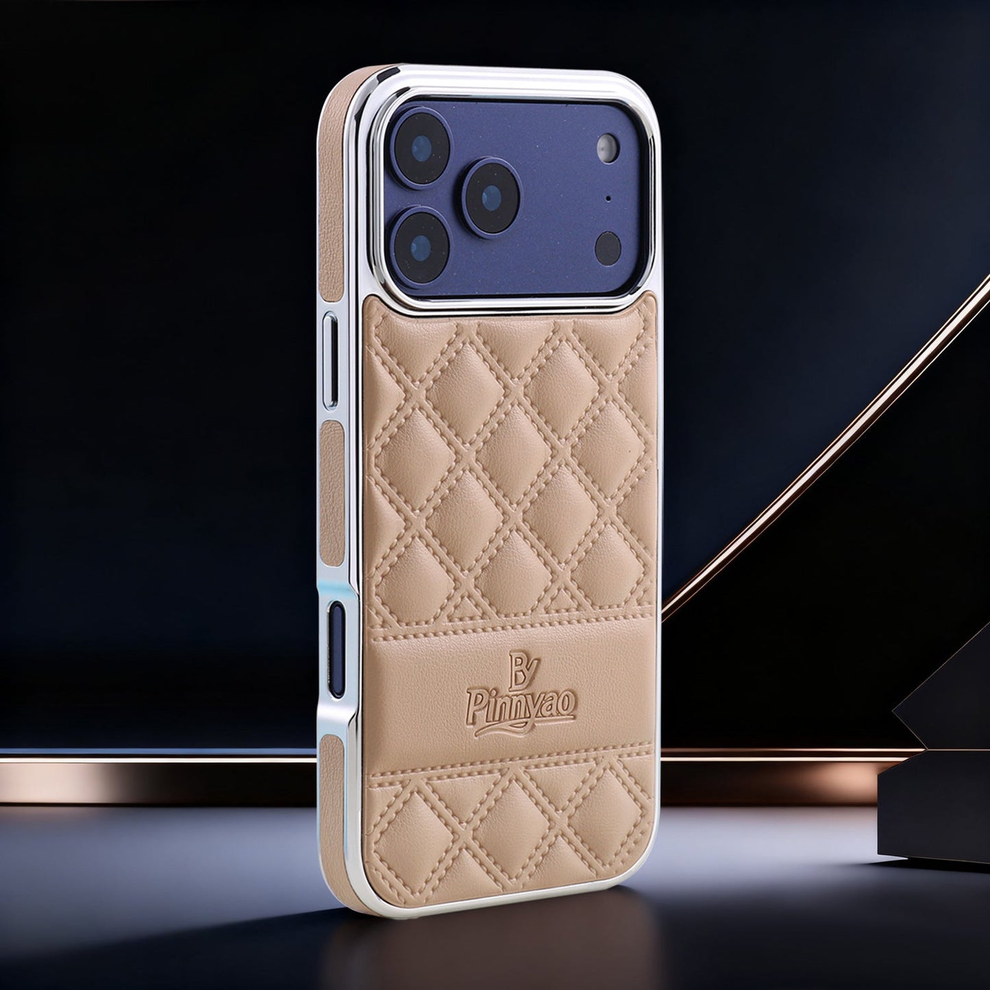 Leather three-sided Apple phone case