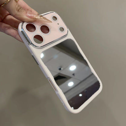 ING style mirrored large window Apple phone case