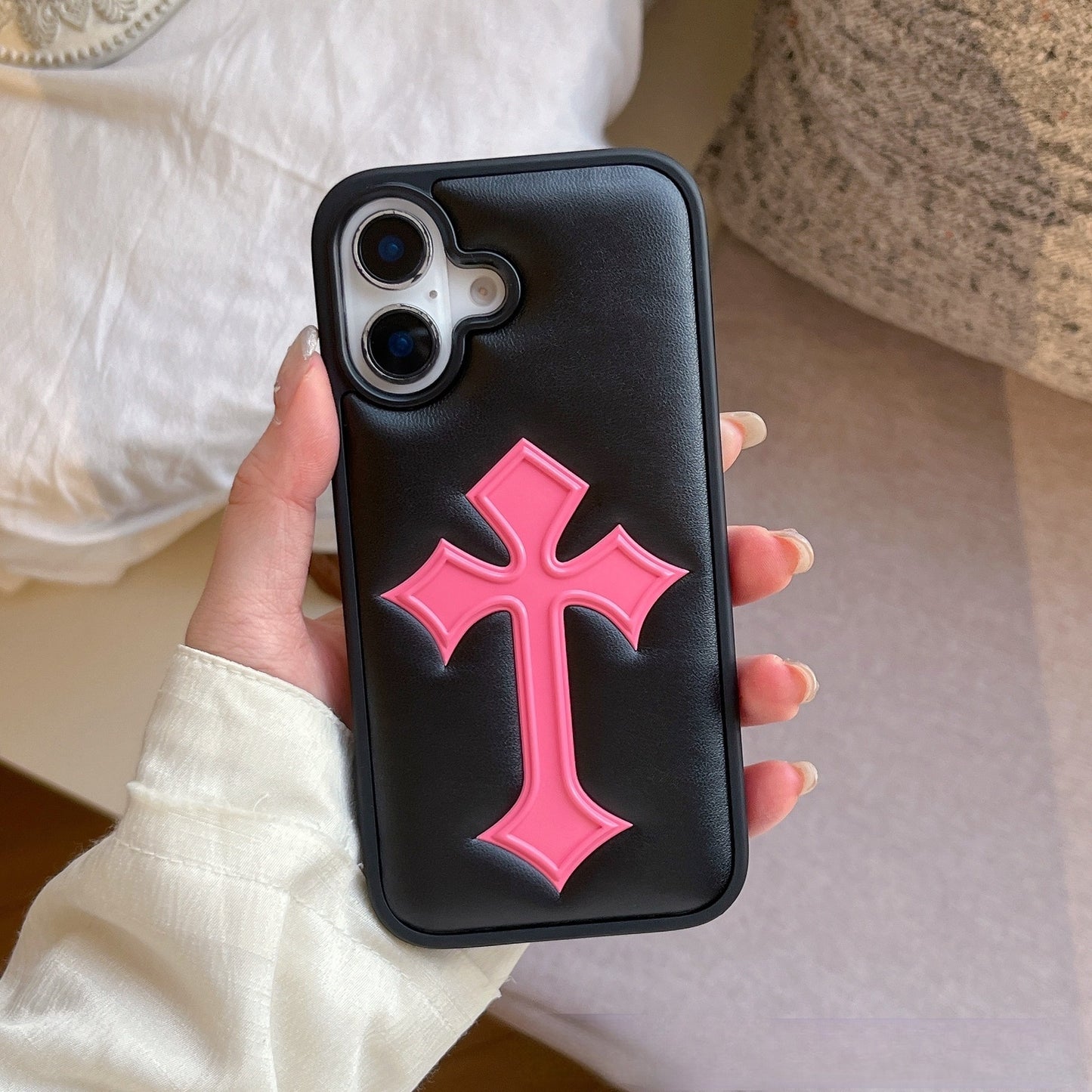Stylish Cross-Design Air-Cushion iPhone Case