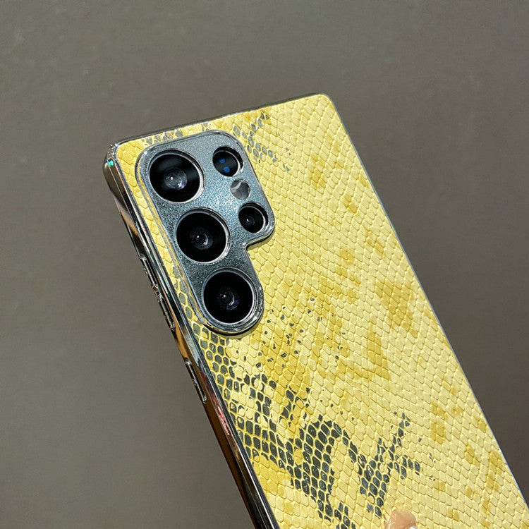 Snakeskin electroplating 2 in 1 Samsung mobile phone case