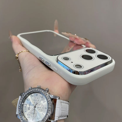ING style mirrored large window Apple phone case