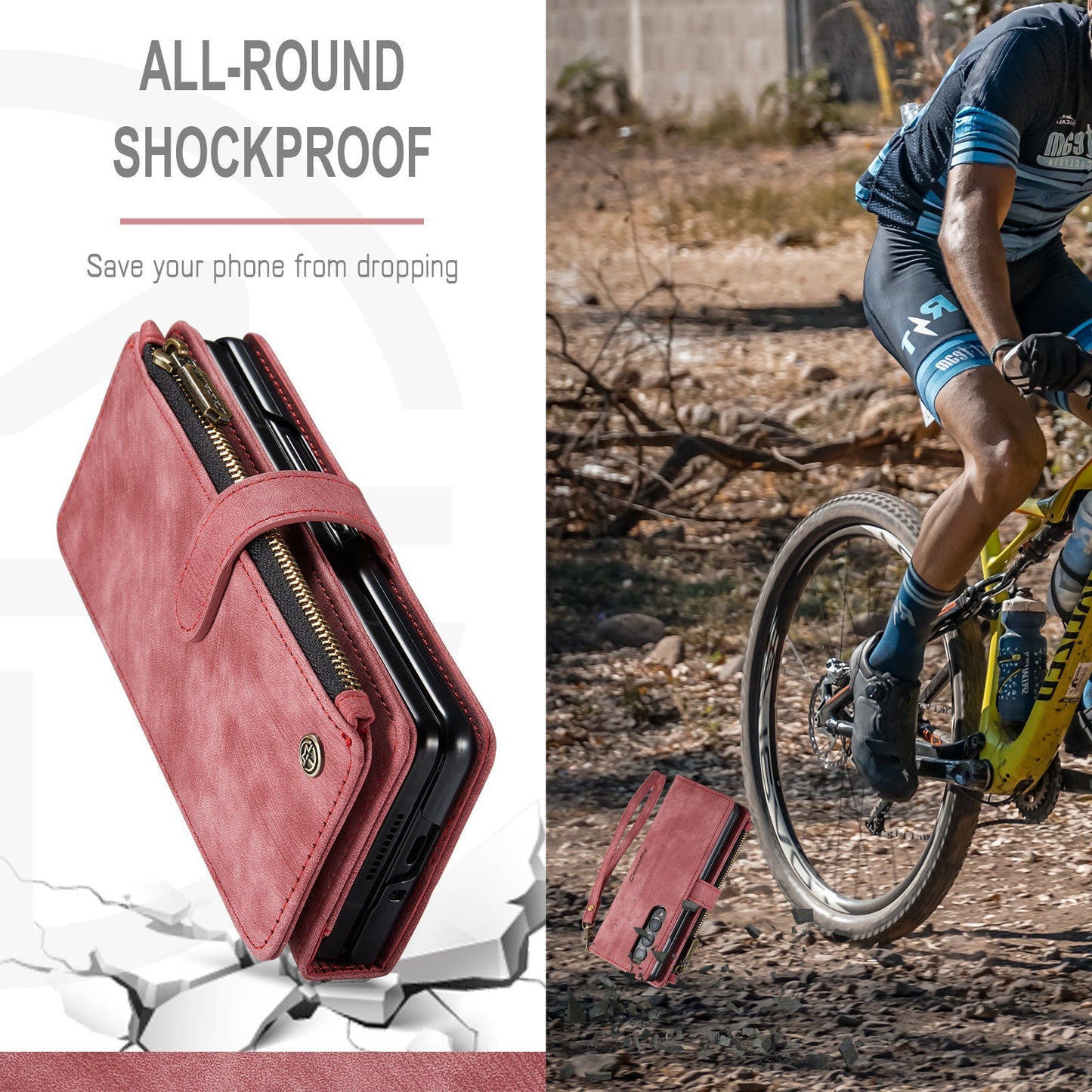 Luxury Collection 3-in-1 Multifunctional Wallet Style Samsung Mobile Phone Leather Case