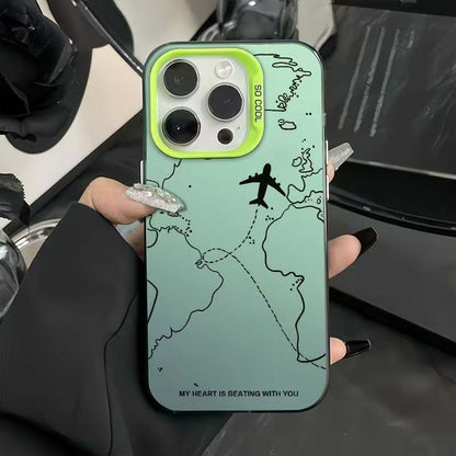 Flight map Apple phone case