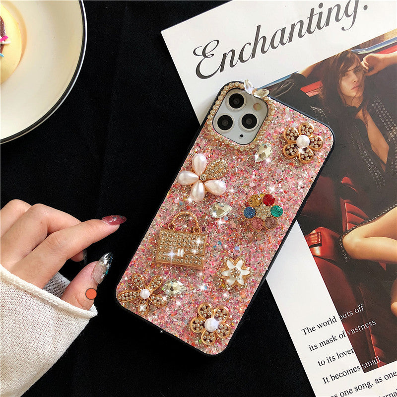 Fashion Glitter Flower iPhone Case