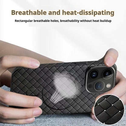 Woven texture magnetic heat dissipation Apple phone case