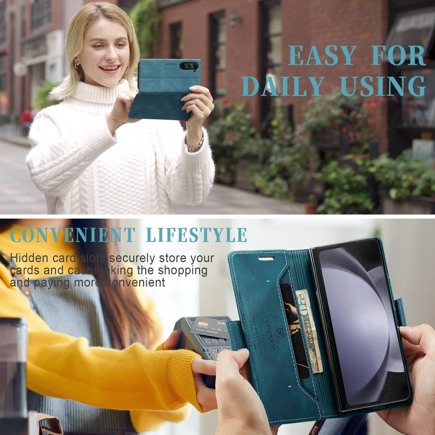 Luxury Business Leather Samsung Z Fold Case