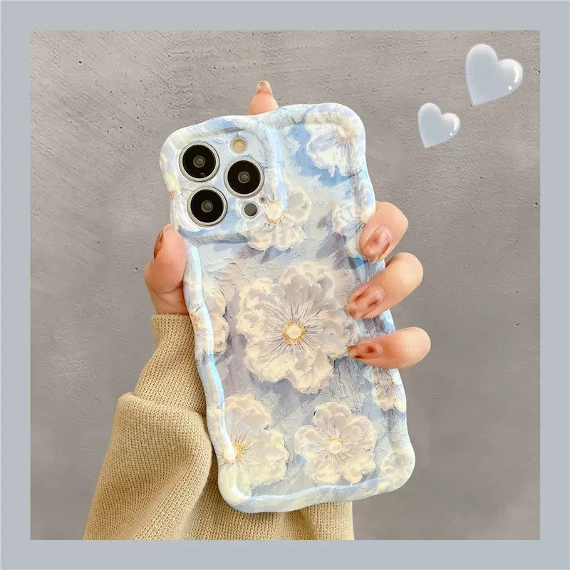 Fashion oil painting flower iPhone case