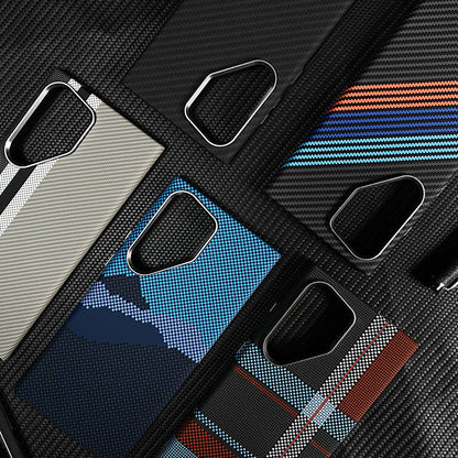 Luminous Kevlar Carbon Fiber Magnetic Samsung Phone Case